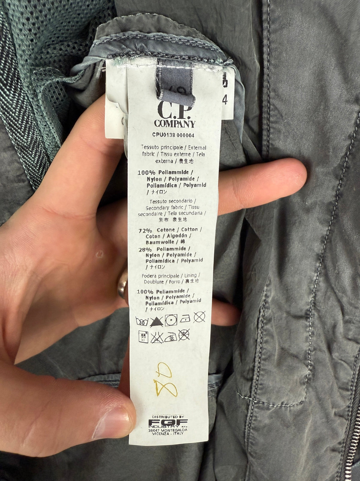 Giacca grigia in Nylon C.P. Company - Taglia M
