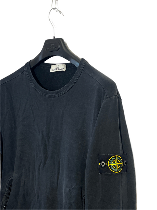 Felpa blu Stone Island con tasche con zip - Taglia XL