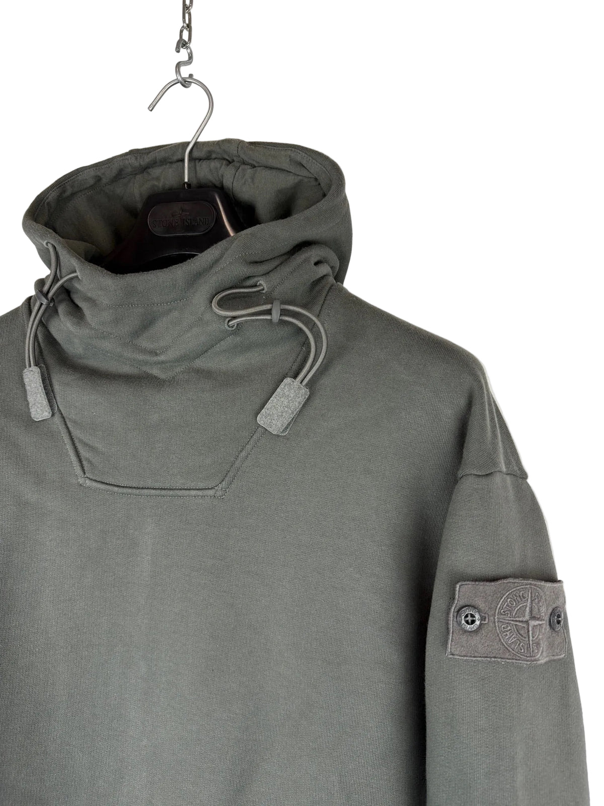 Felpa Ghost grigia con cappuccio regolabile Stone Island - Taglia M