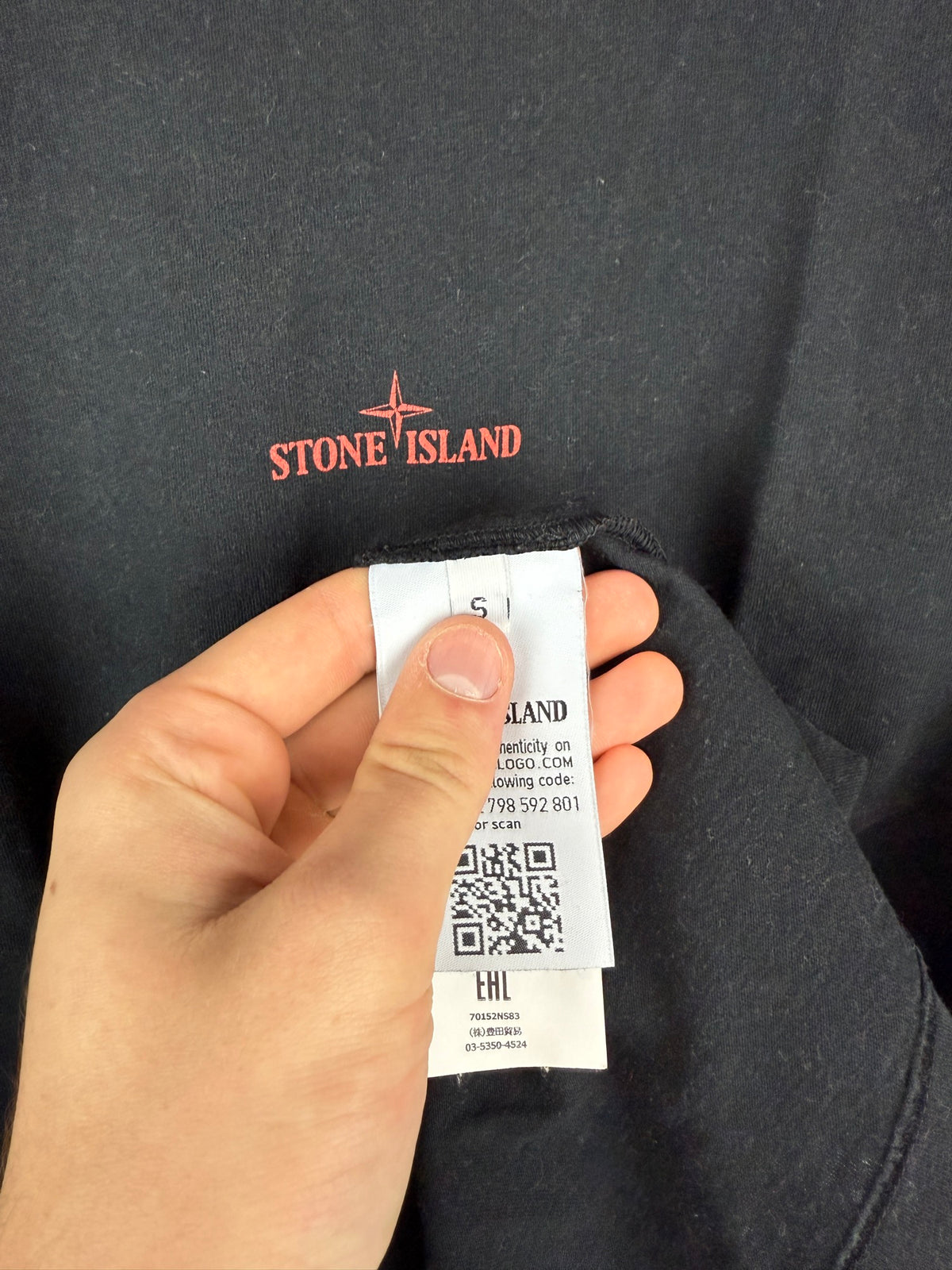 T-shirt nera Stone Island - Taglia S