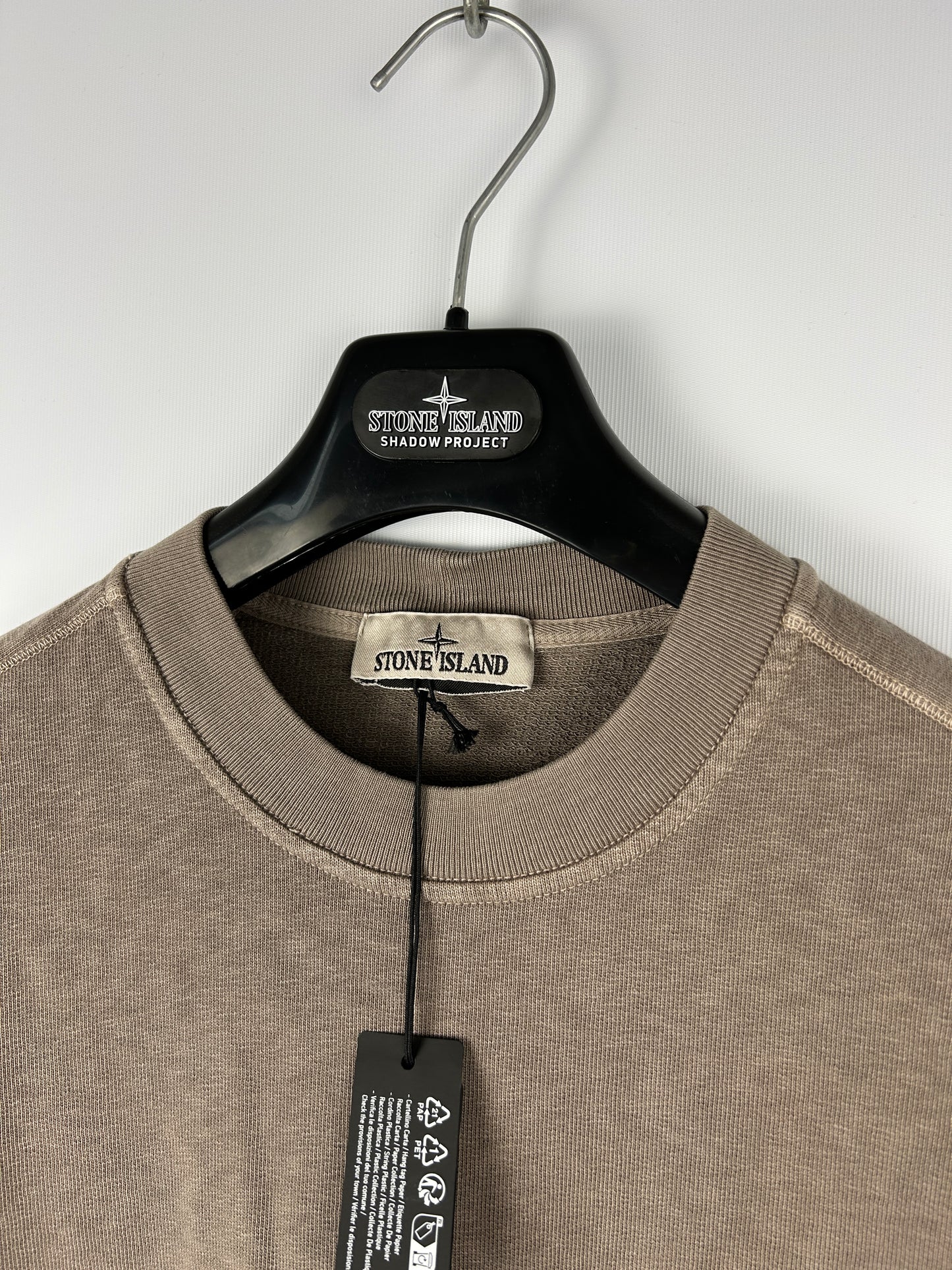 Felpa grigia Stone Island (nuova con cartellino) - Taglia L