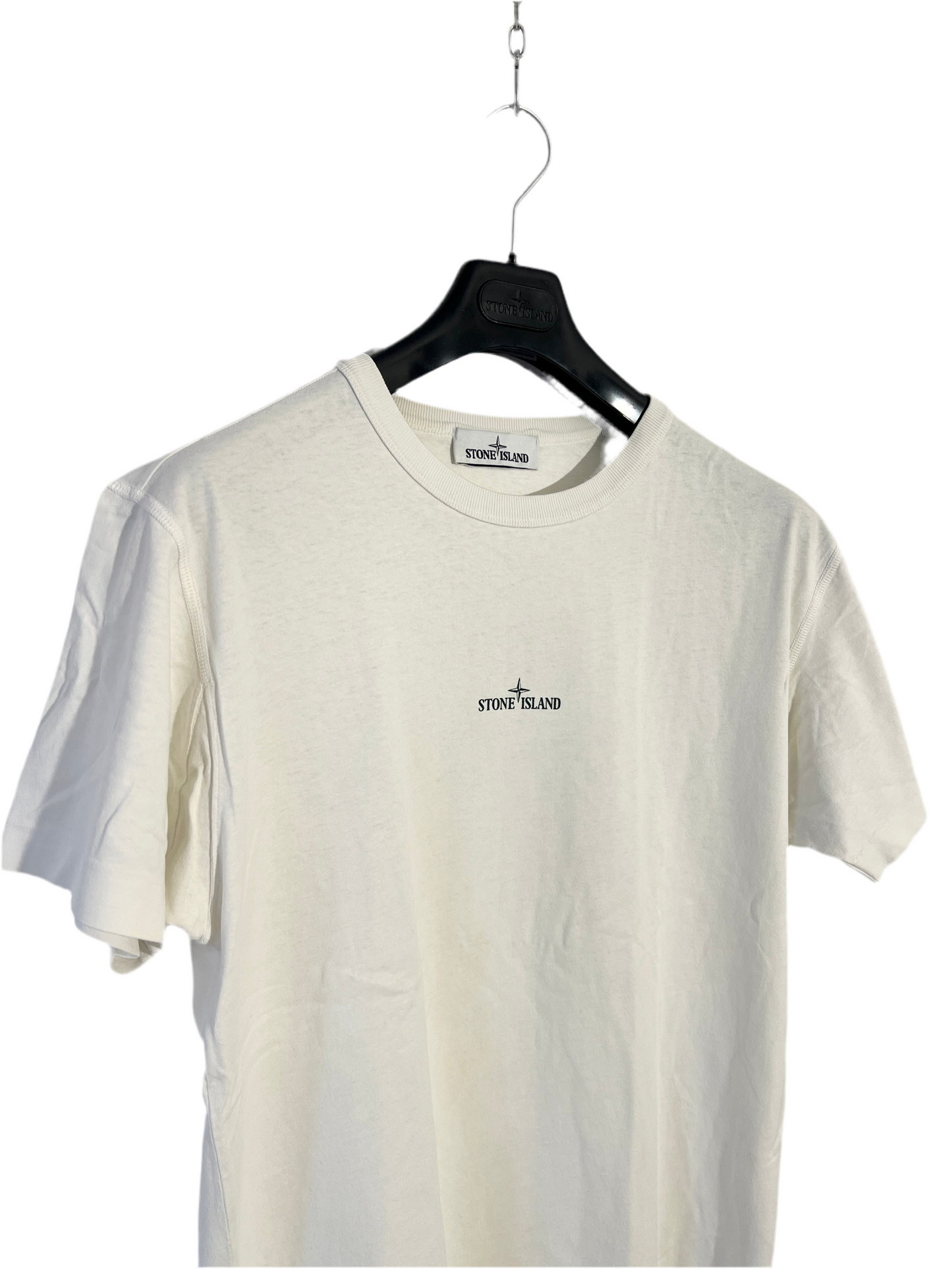 T-shirt bianca con stampa Stone Island - Taglia L