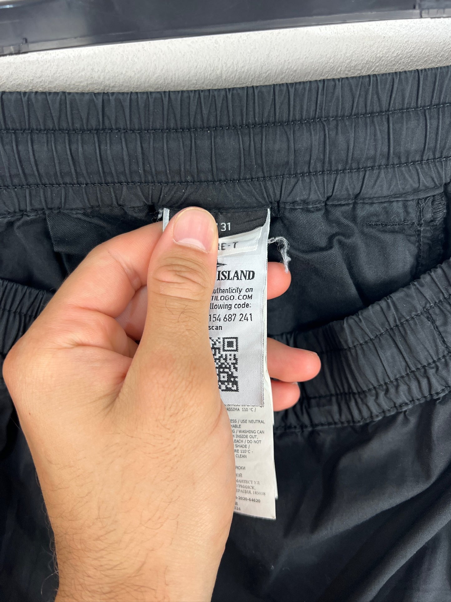 Pantaloni cargo neri Stone Island - Taglia W31