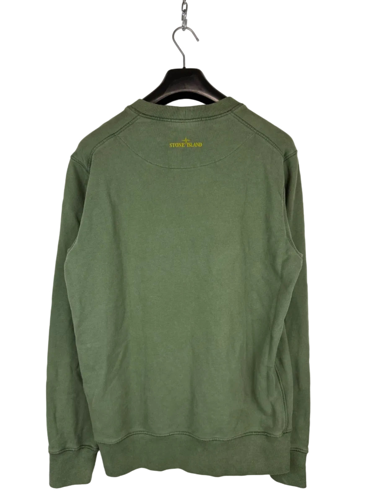 Felpa con logo in gomma 3D verde Stone Island - Taglia M