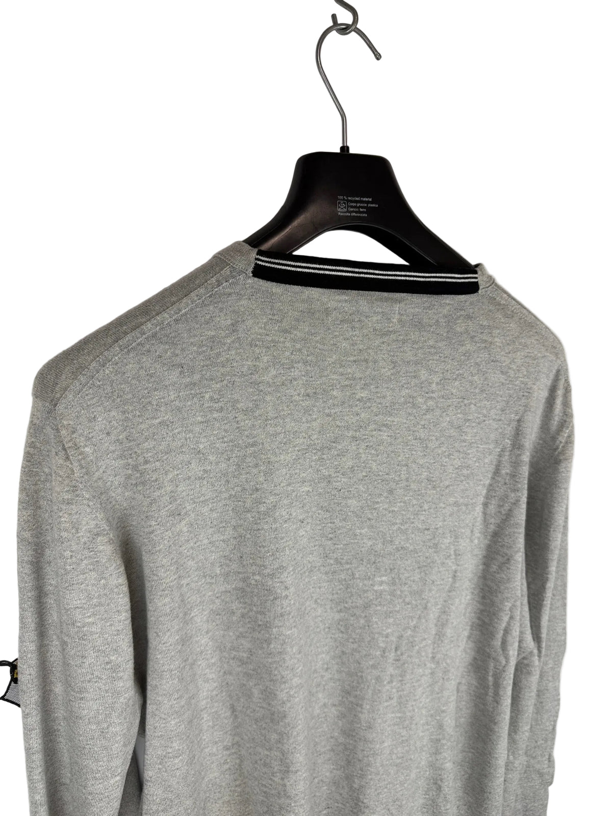 Maglione leggero grigio con Mesh Badge Stone Island - Taglia 3XL