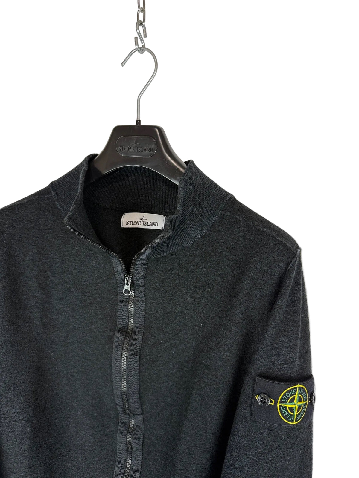 Maglione nero con zip Stone Island - Taglia S