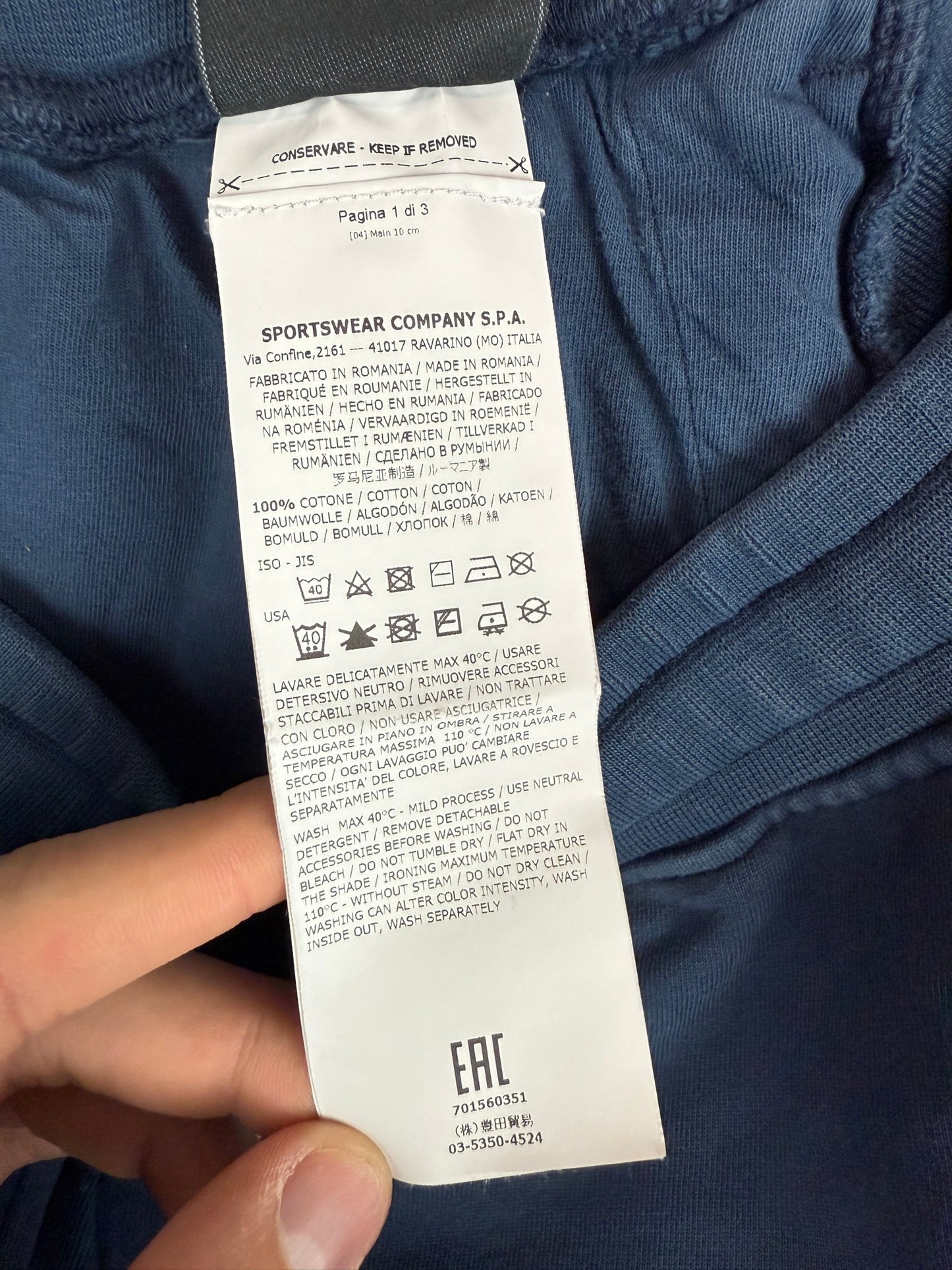 Pantaloni di tuta blu Stone Island - Taglia M