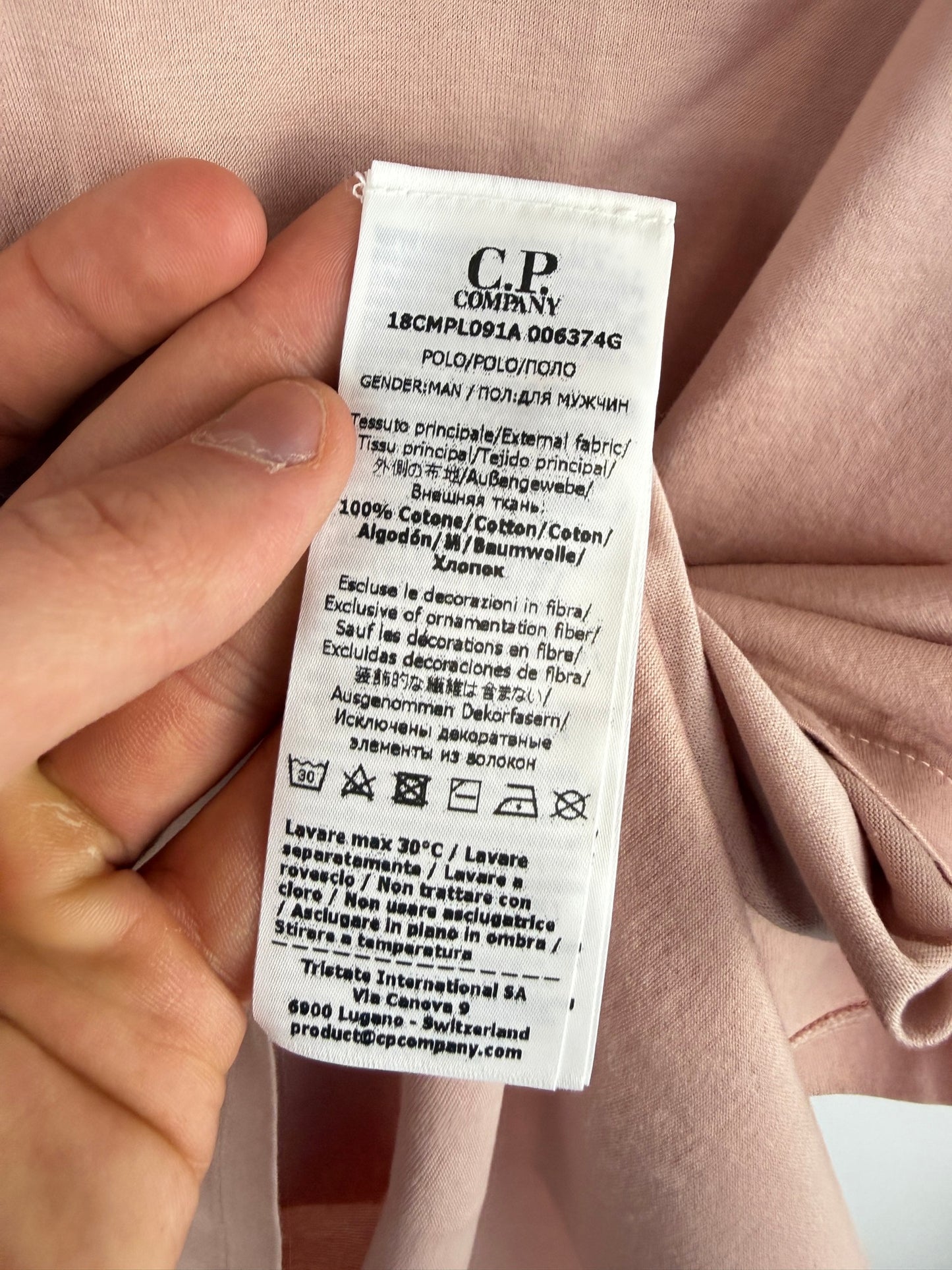 Polo rosa C.P. Company (nuova con cartellino) - Taglia M