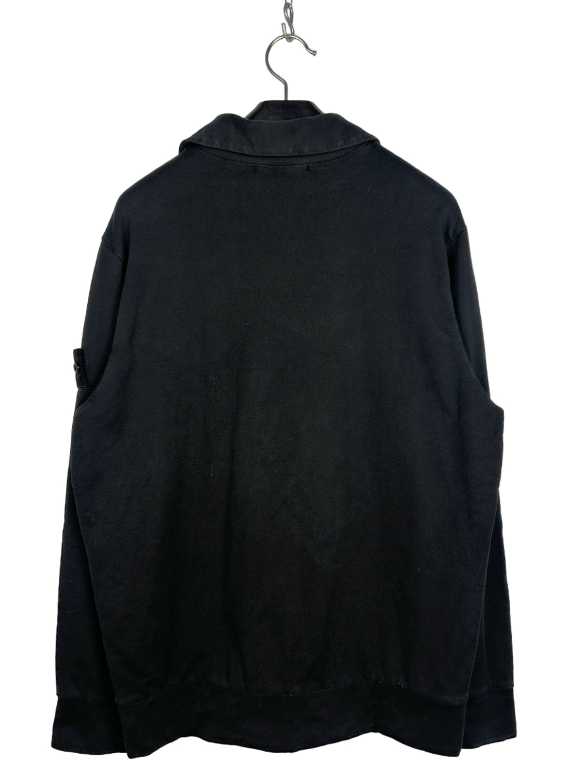 Felpa nera Ghost a mezza zip Stone Island - Taglia M