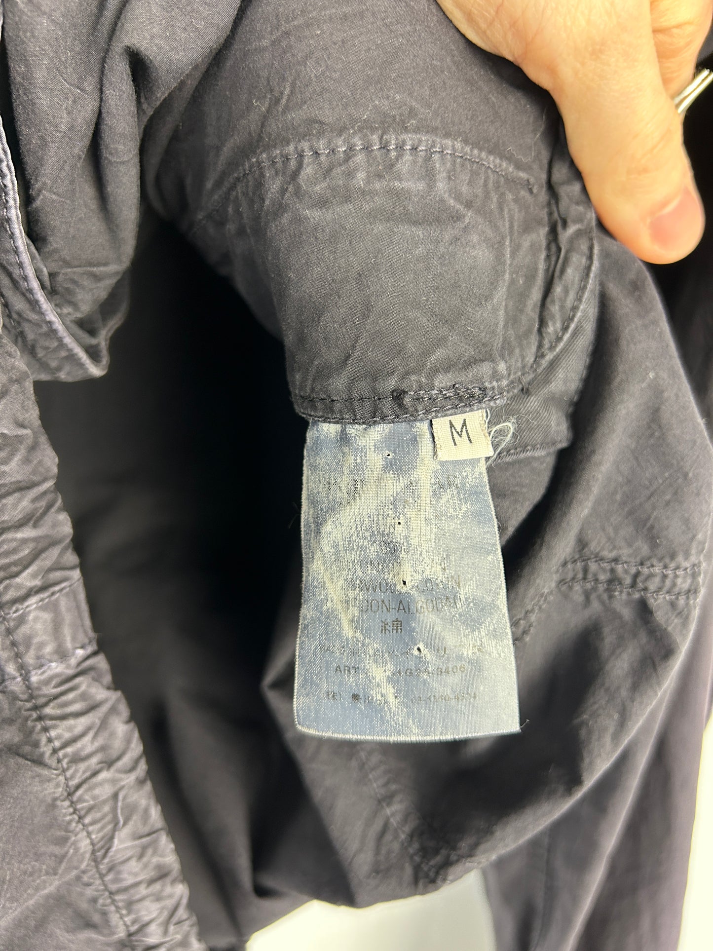 Giacca blu navy vintage Paul Harvey Stone Island con toppa sui gomiti - Taglia M