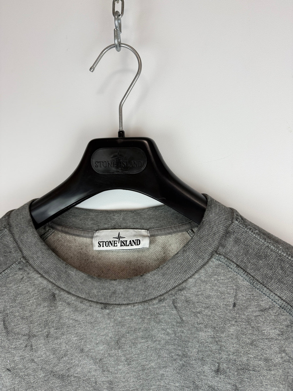 Felpa grigia con trattamento Dust Colour Stone Island - Taglia XL