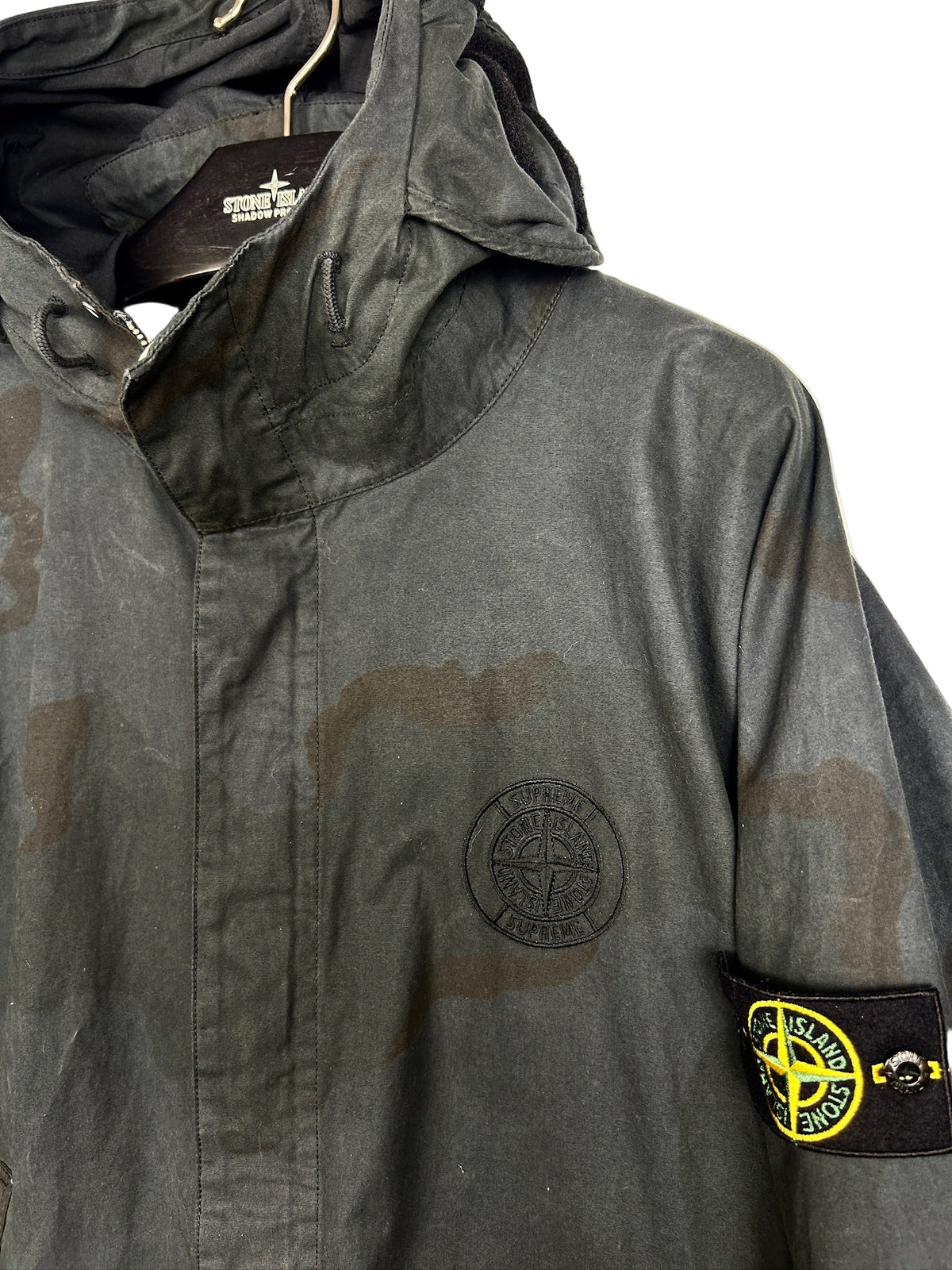 Giacca nera Riot Mask Brushed Cotton 2C Camo - OVD Stone Island x Supreme - Taglia L