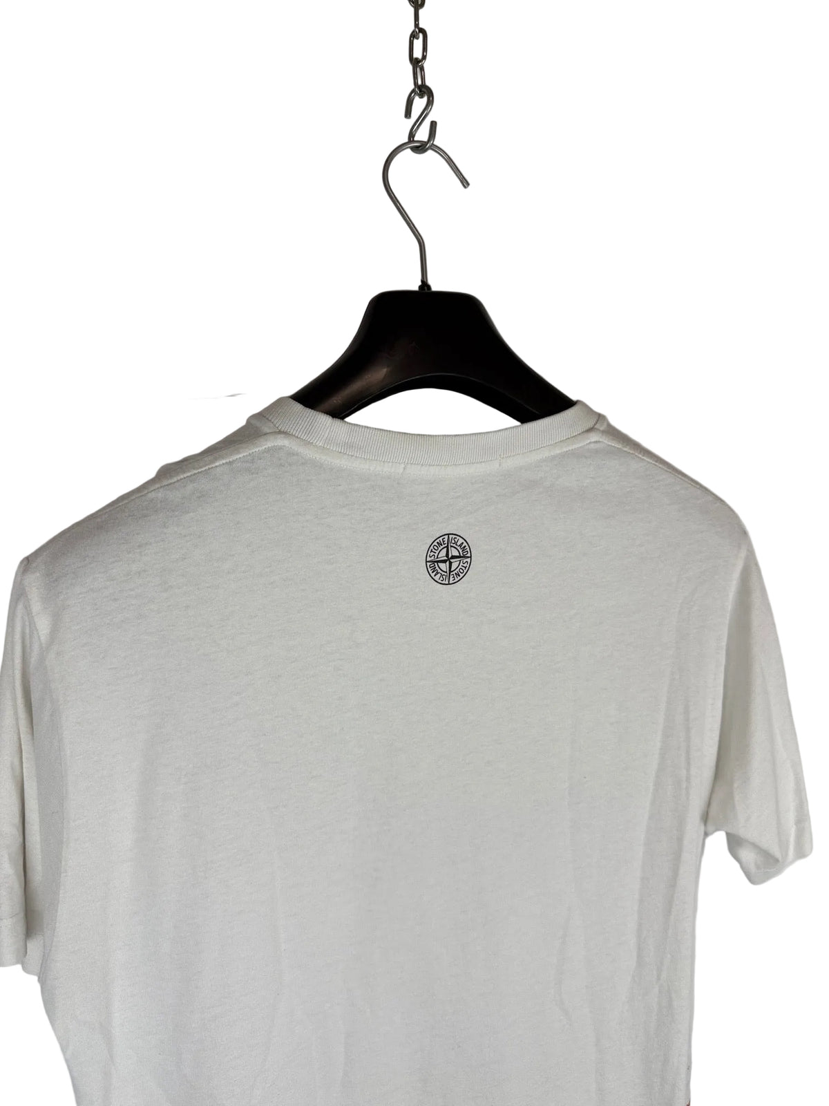 T-shirt bianca con stampa Stone Island - Taglia M