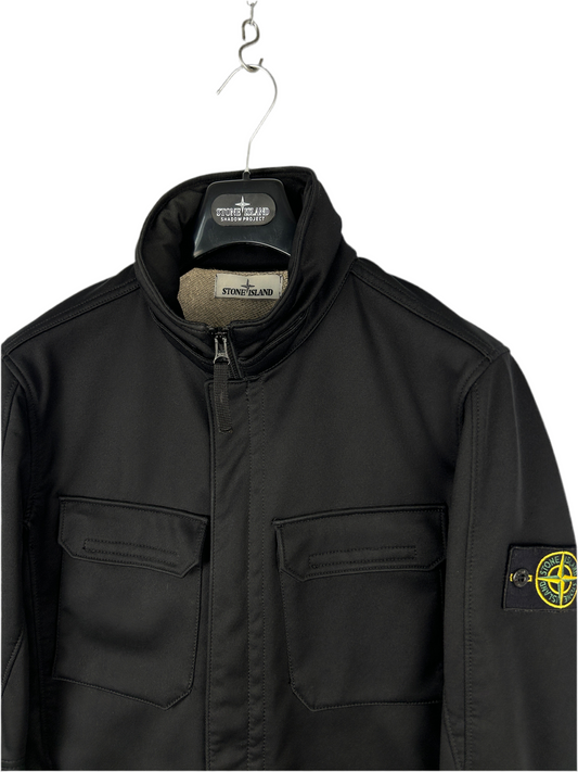 Giacca nera Soft Shell-R Terry Stone Island - Taglia L