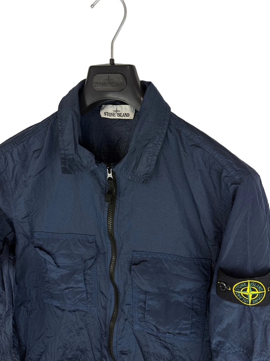 Overshirt ripstop blu in Nylon Metal con zip Stone Island - Taglia M - foto 2