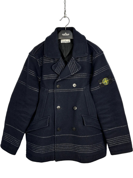 Giacca Panno Militare + Righe Reflective blu Stone Island - Taglia XL