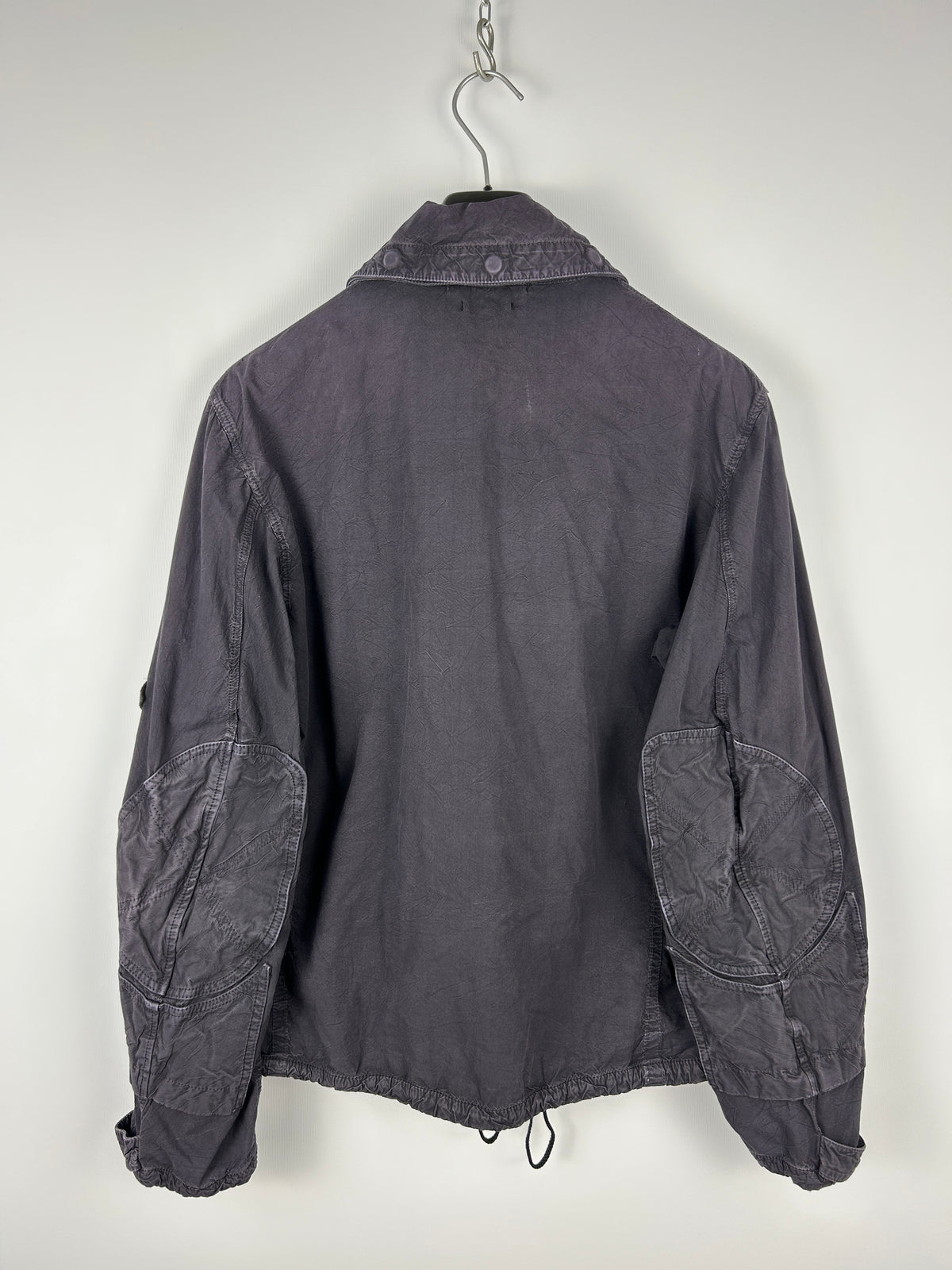 Giacca blu navy vintage Paul Harvey Stone Island con toppa sui gomiti - Taglia M