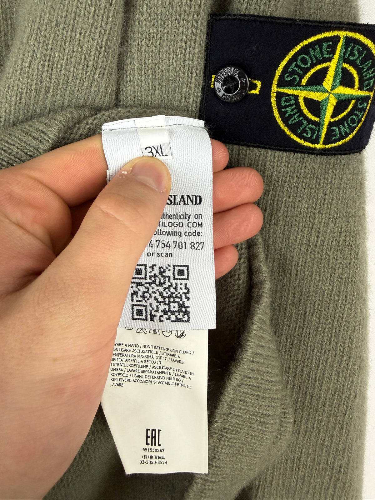Maglione verde Stone Island - Taglia XXL