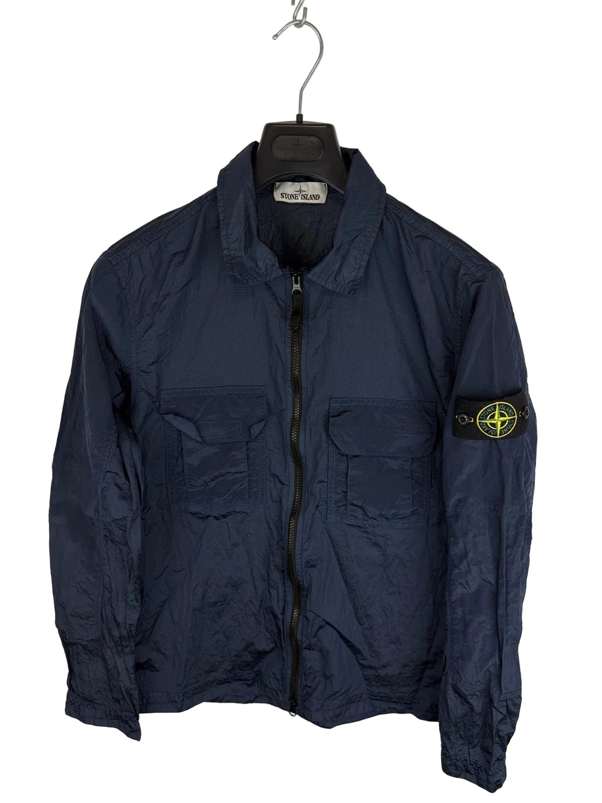 Overshirt ripstop blu in Nylon Metal con zip Stone Island - Taglia M - foto 1