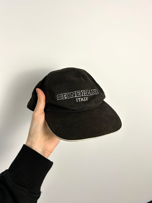 Cappello con visiera nero vintage Stone Island - Taglia L