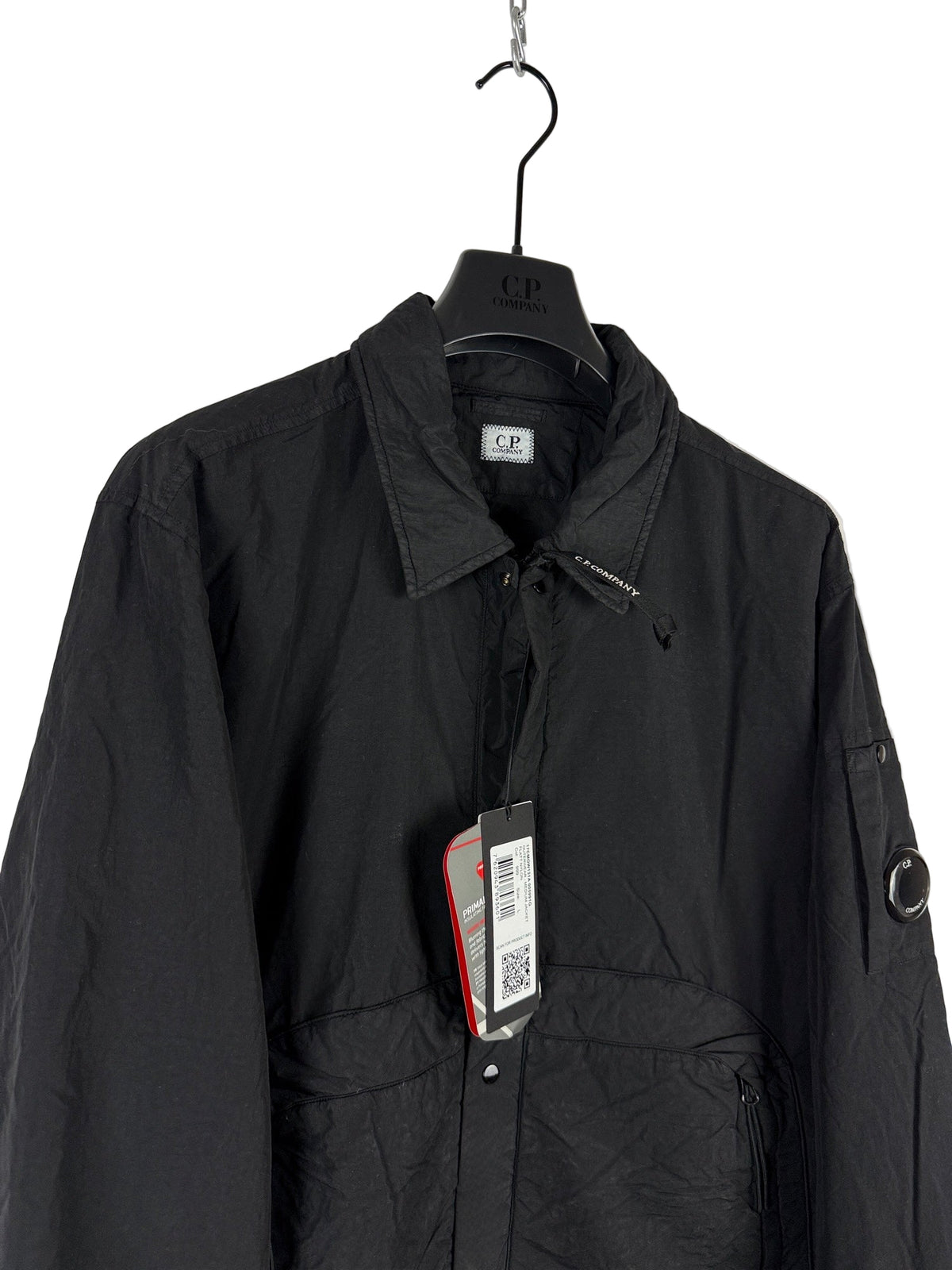 Giacca Flatt Nylon nera in Primaloft C.P. Company (nuova con cartellino) - Taglia L