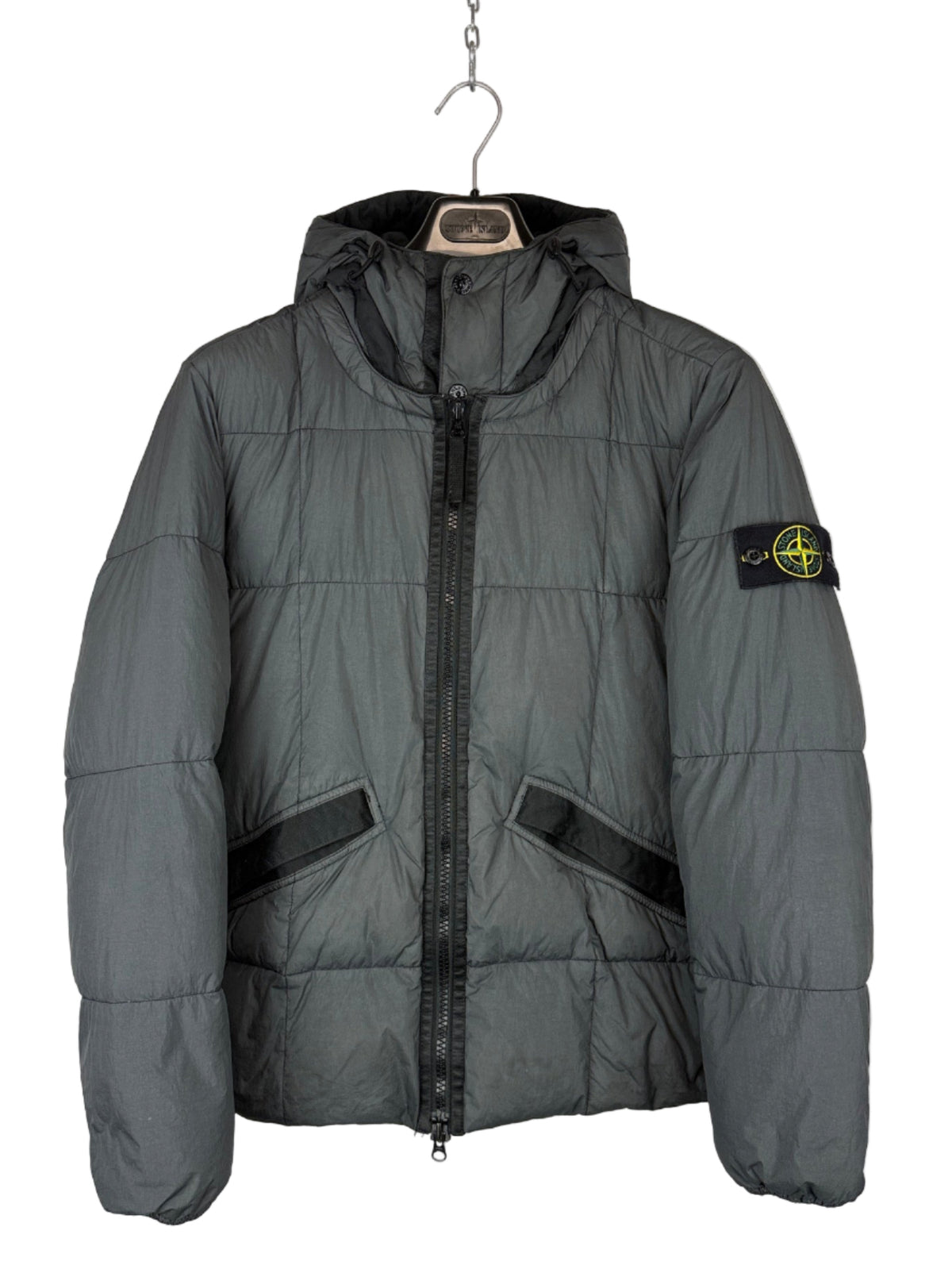 Giacca grigia Garment Dyed Crinkle Reps NY Down Stone Island - Taglia S