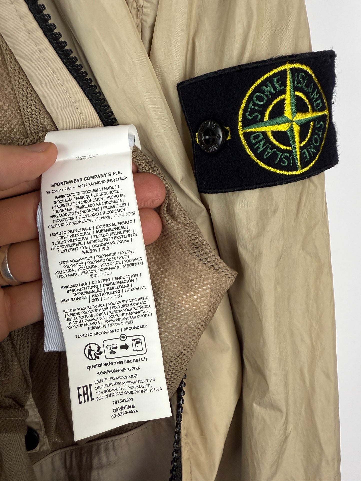 Giacca beige Garment Dyed Crinkle Reps NY Stone Island - Taglia S