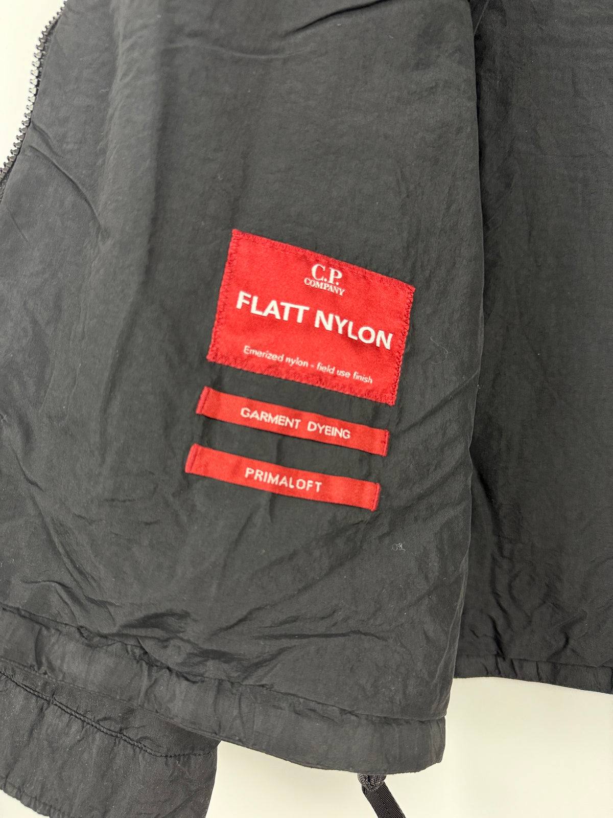 Giacca Flatt Nylon nera in Primaloft C.P. Company (nuova con cartellino) - Taglia L
