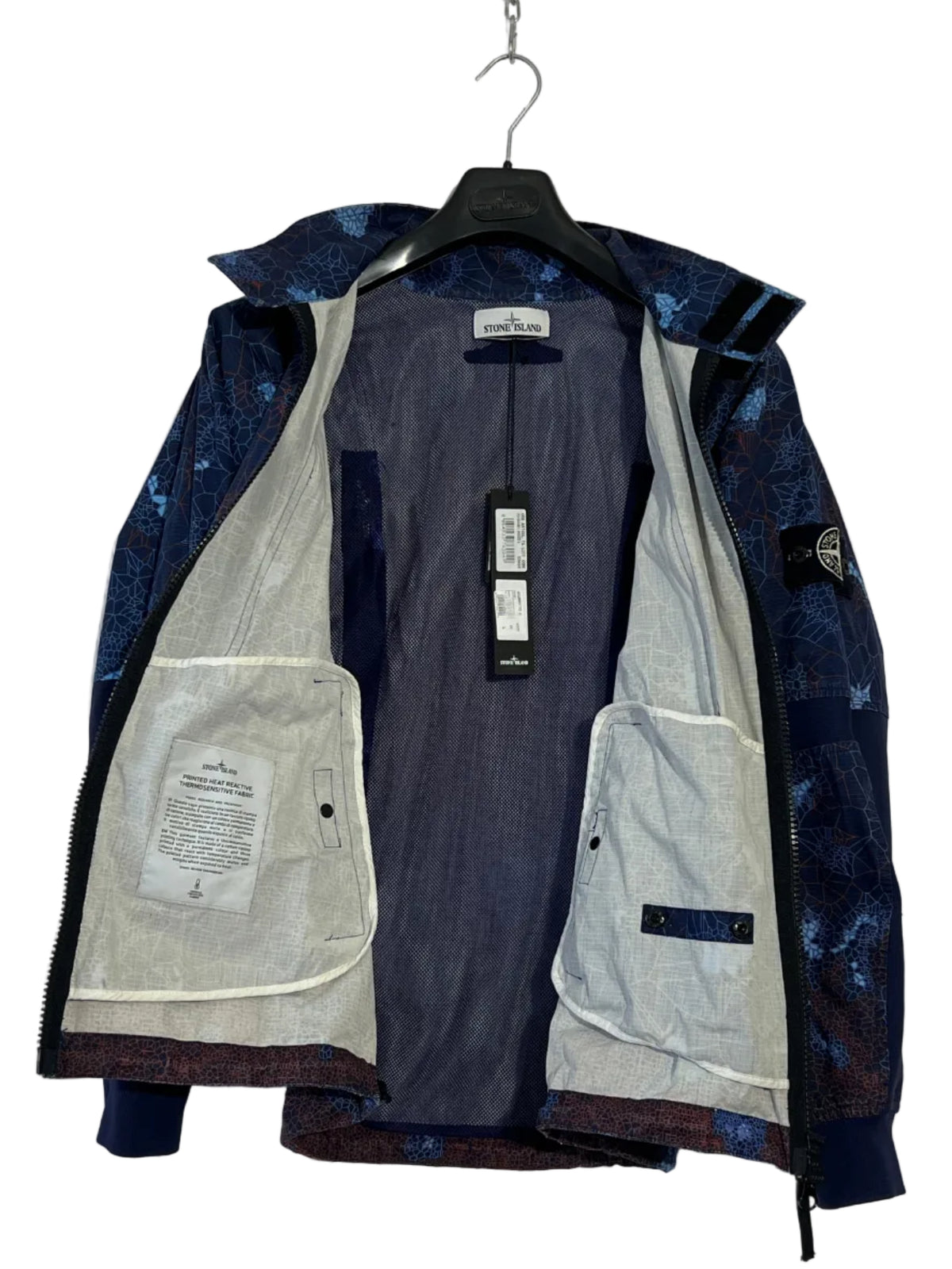 Giacca blu Stone Island Printed Heat Reactive Thermosensitive Fabric (nuova con cartellino) - Taglia L