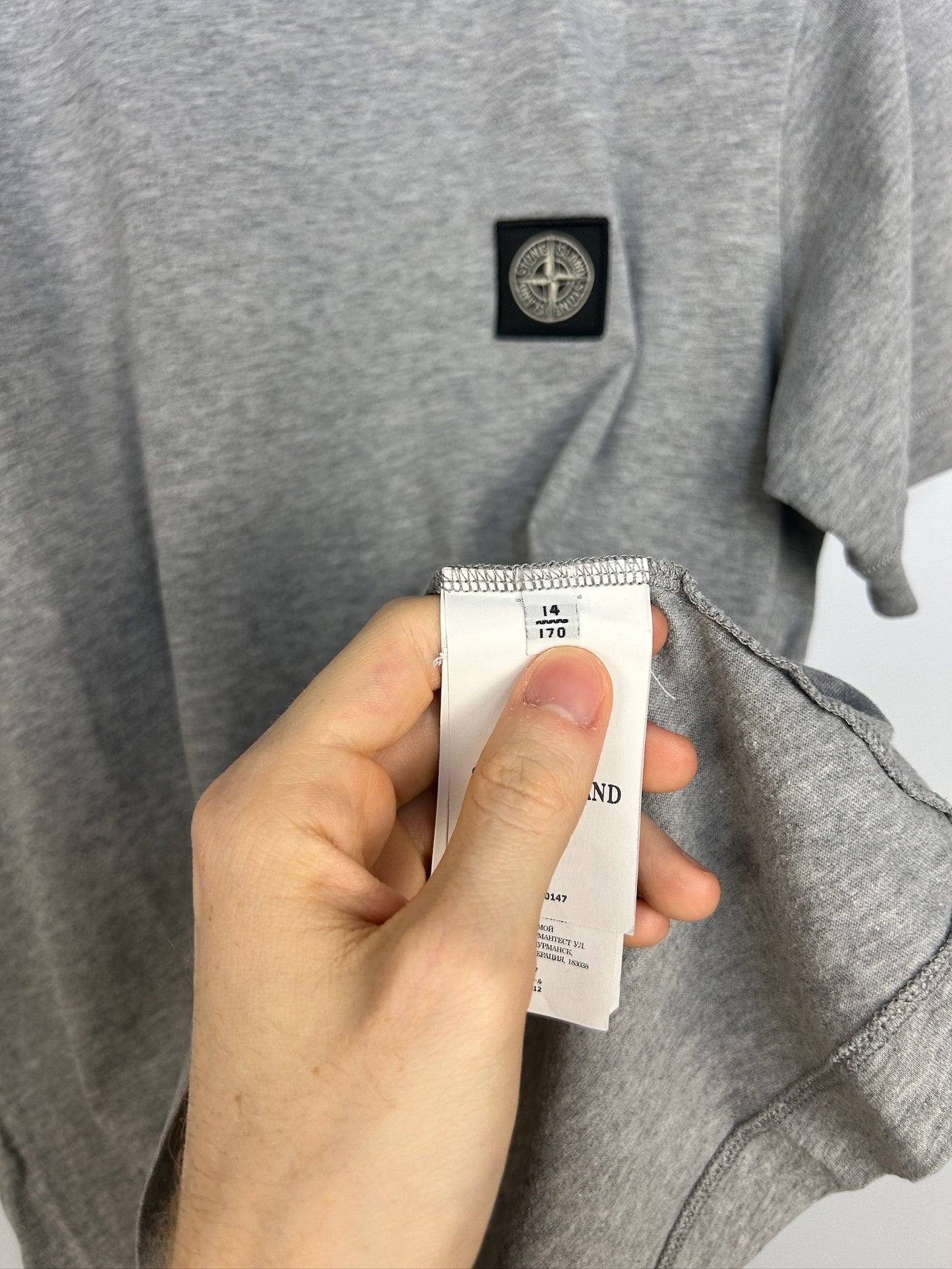 T-shirt grigia Stone Island - Taglia Junior (14 anni, 170cm)