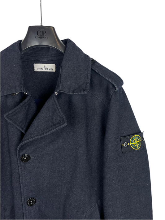 Cappotto in lana Saia Doppia Faccia blu navy Stone Island - Taglia L