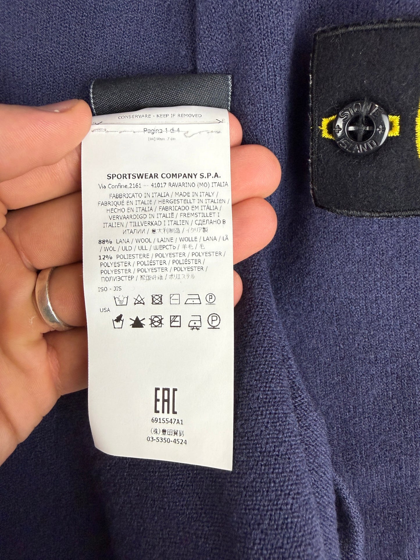 Maglione blu violaceo Stone Island - Taglia L