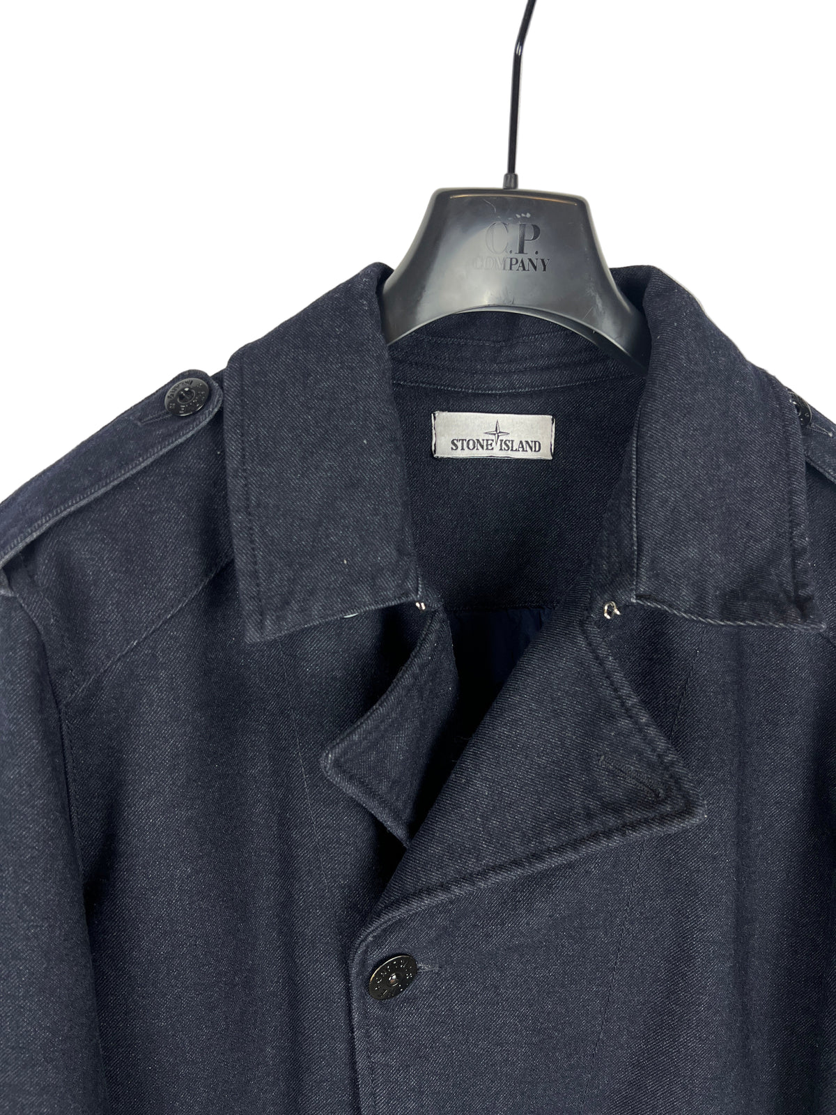 Cappotto in lana Saia Doppia Faccia blu navy Stone Island - Taglia L