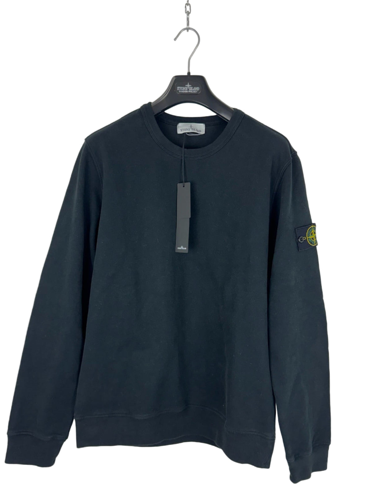 Felpa nera Stone Island (nuova con cartellino) - Taglia L
