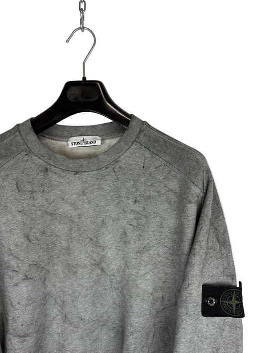 Felpa grigia con trattamento Dust Colour Stone Island - Taglia XL
