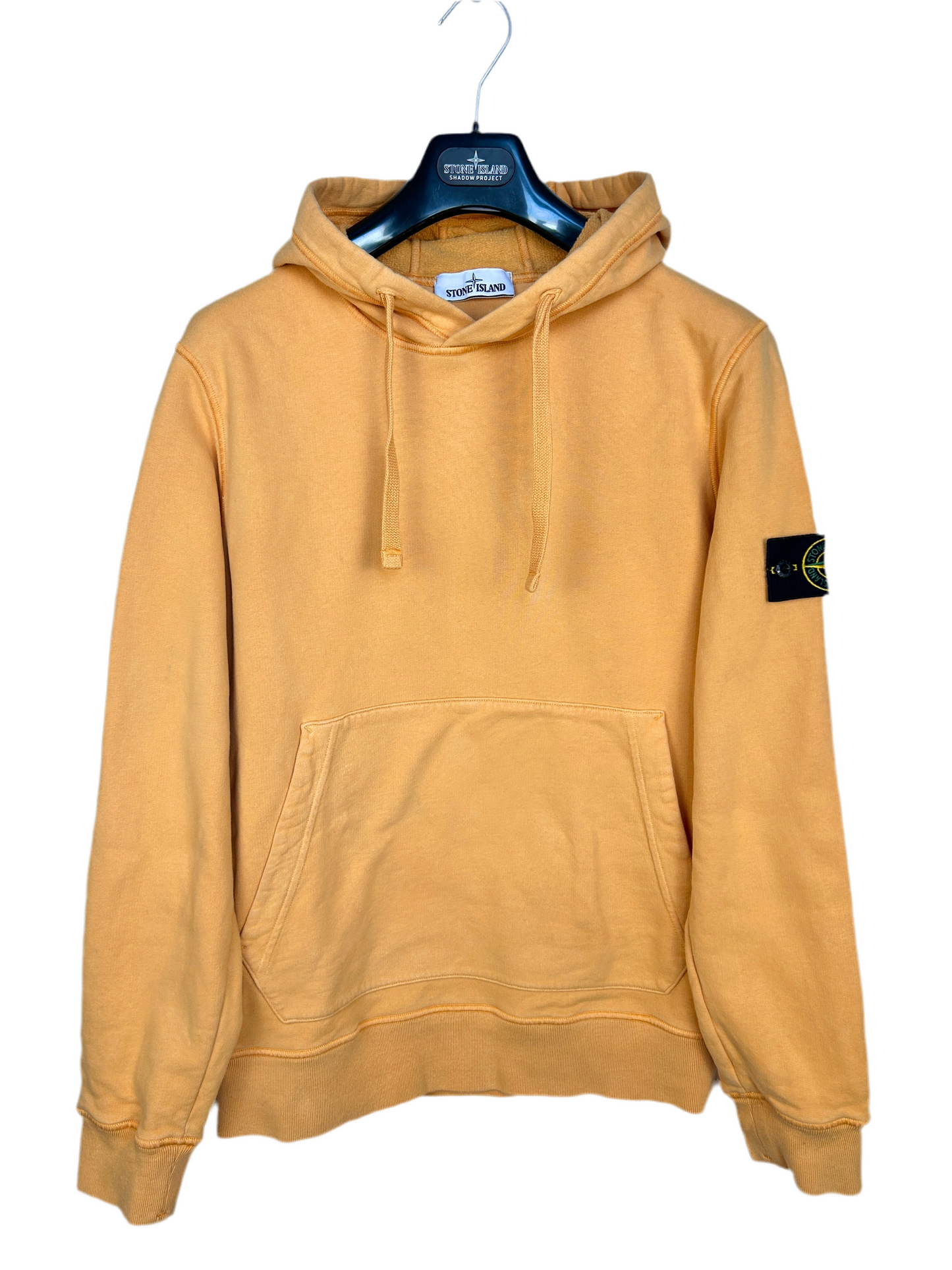 Felpa arancione con cappuccio Stone Island - Taglia M