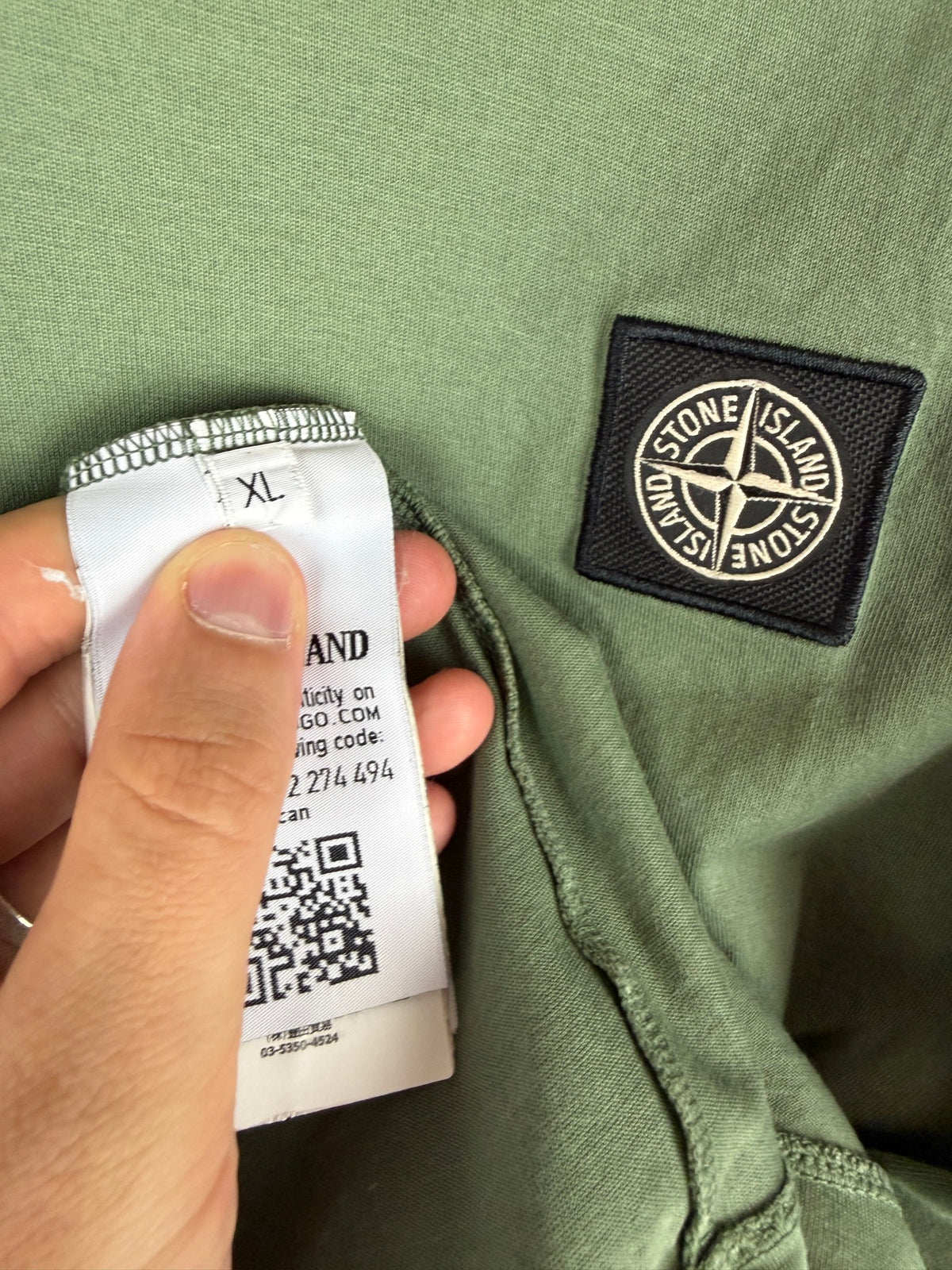 T-shirt verde Stone Island - Taglia XL