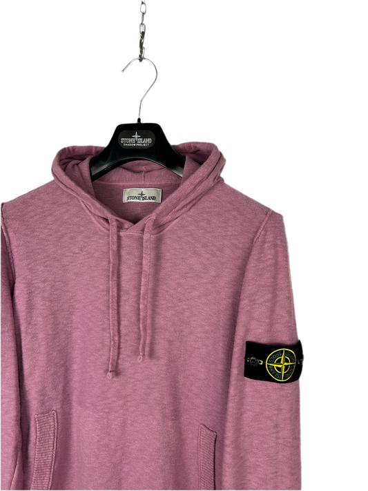 Felpa in maglieria con cappuccio rosa Stone Island - Taglia M