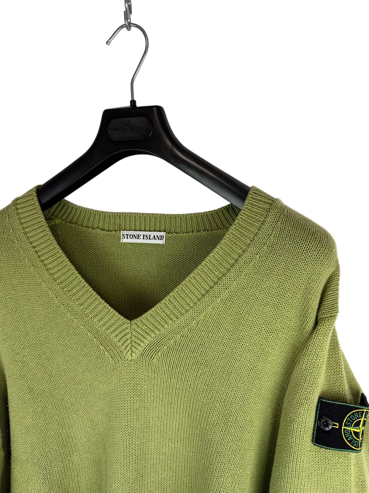 Maglione verde Vintage con Green Edge Badge Stone Island - Taglia L