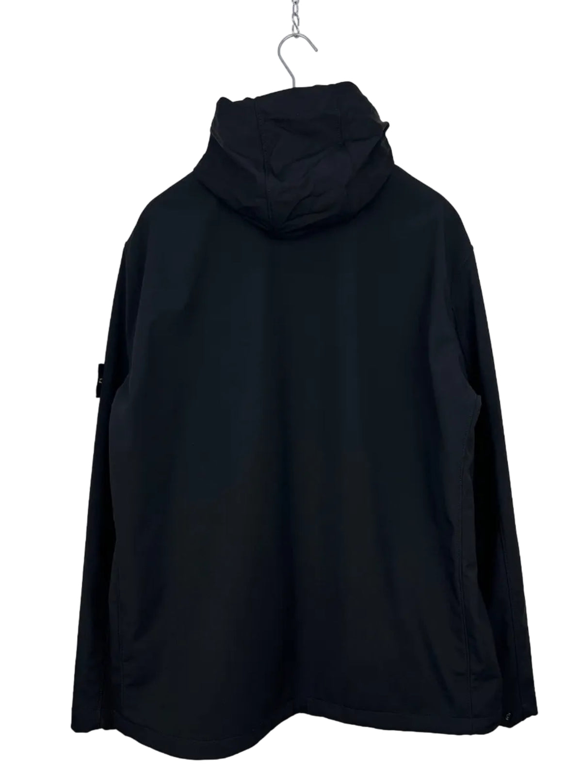 Giacca Light Soft Shell-R blu con zip e cappuccio Stone Island - Taglia 3XL
