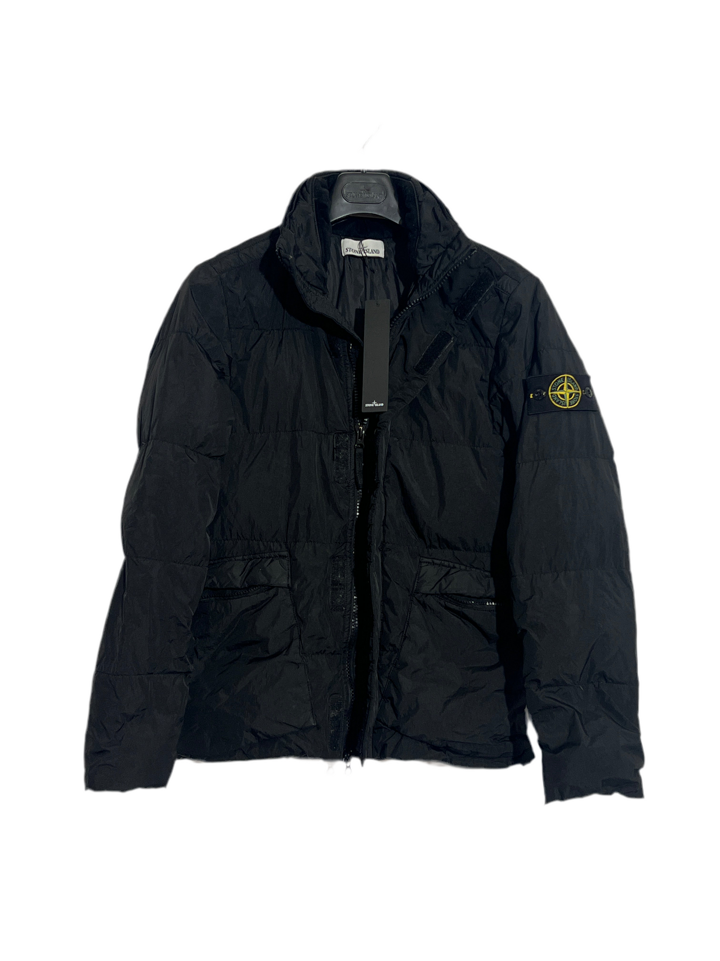 Piumino nero Garment Dyed Crinkle Reps NY Down Stone Island - Taglia S