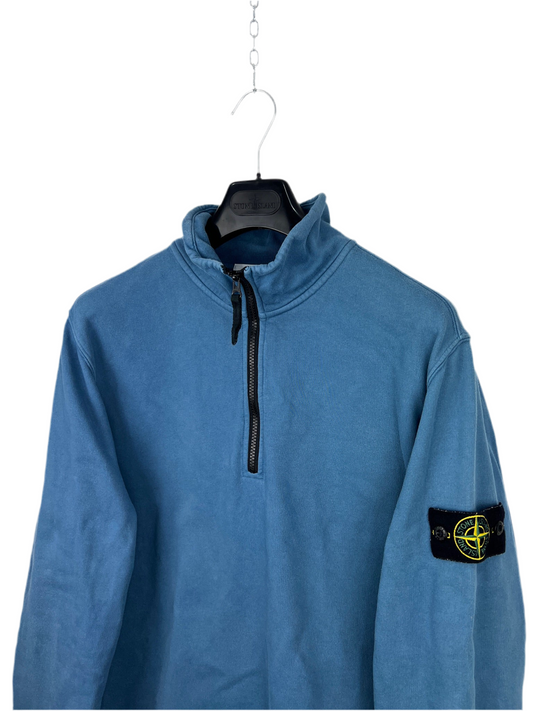 Felpa con zip a collo alto blu Stone Island - Taglia XL