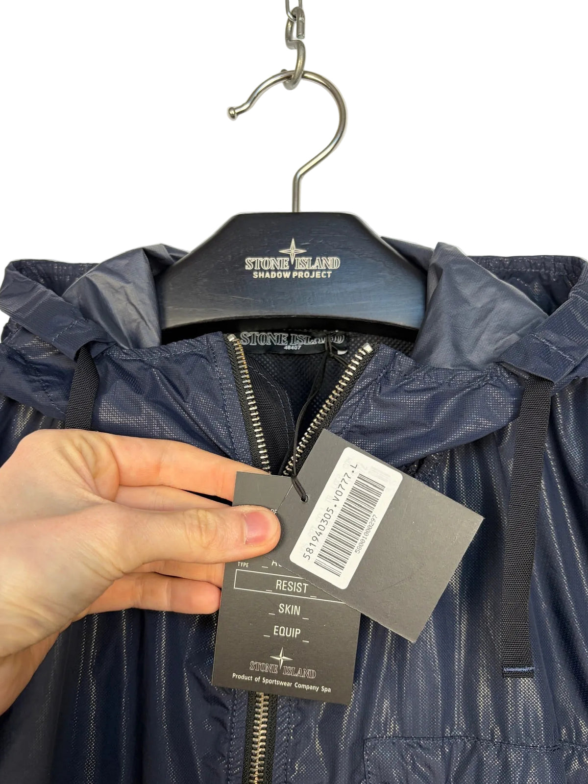 Giacca blu Solo-R Shadow Project Stone Island (nuova con cartellino) - Taglia L