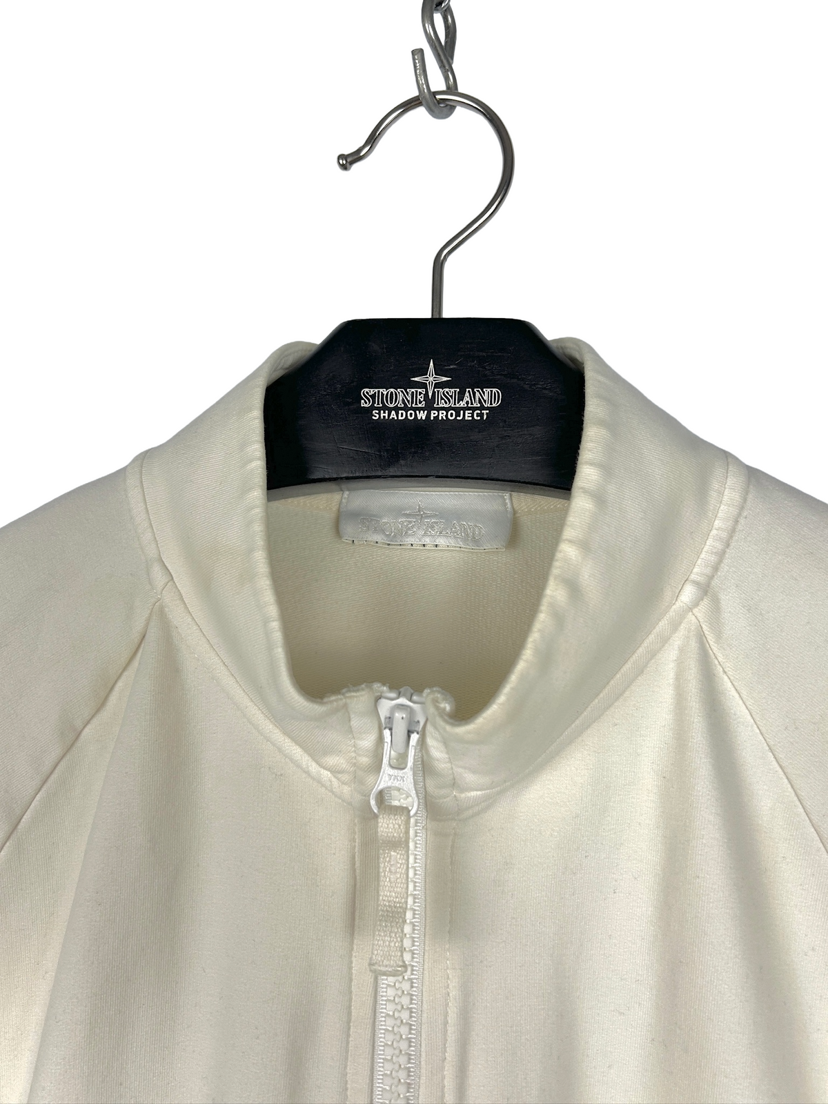 Felpa bianca con zip Ghost Stone Island - Taglia XL