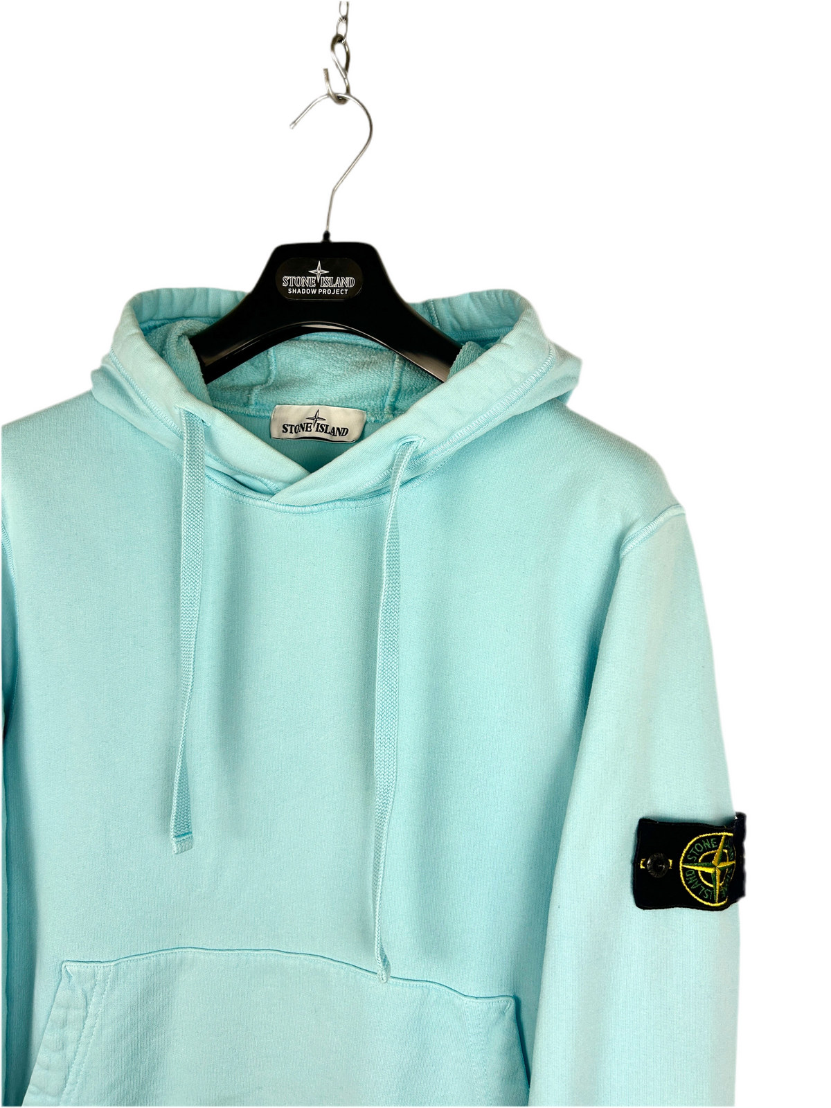 Felpa con cappuccio azzurra Stone Island - Taglia S