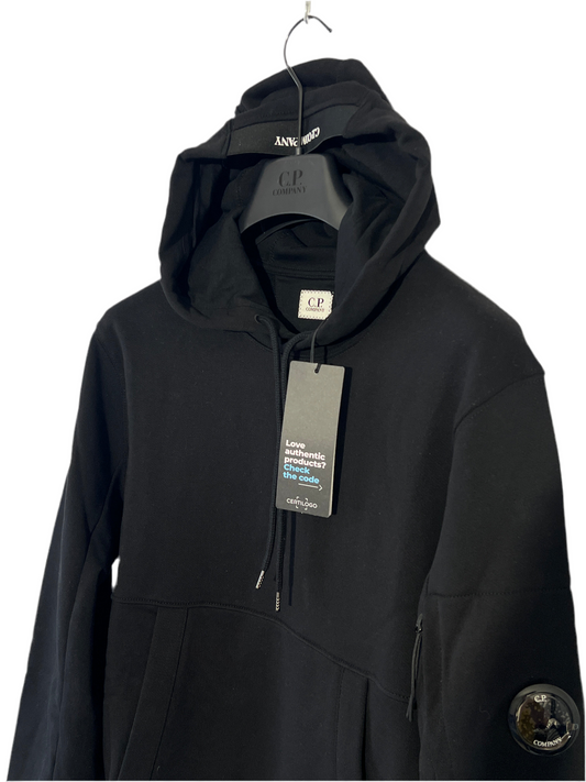 Felpa nera con cappuccio C.P. Company (nuova con cartellino) - Taglia S