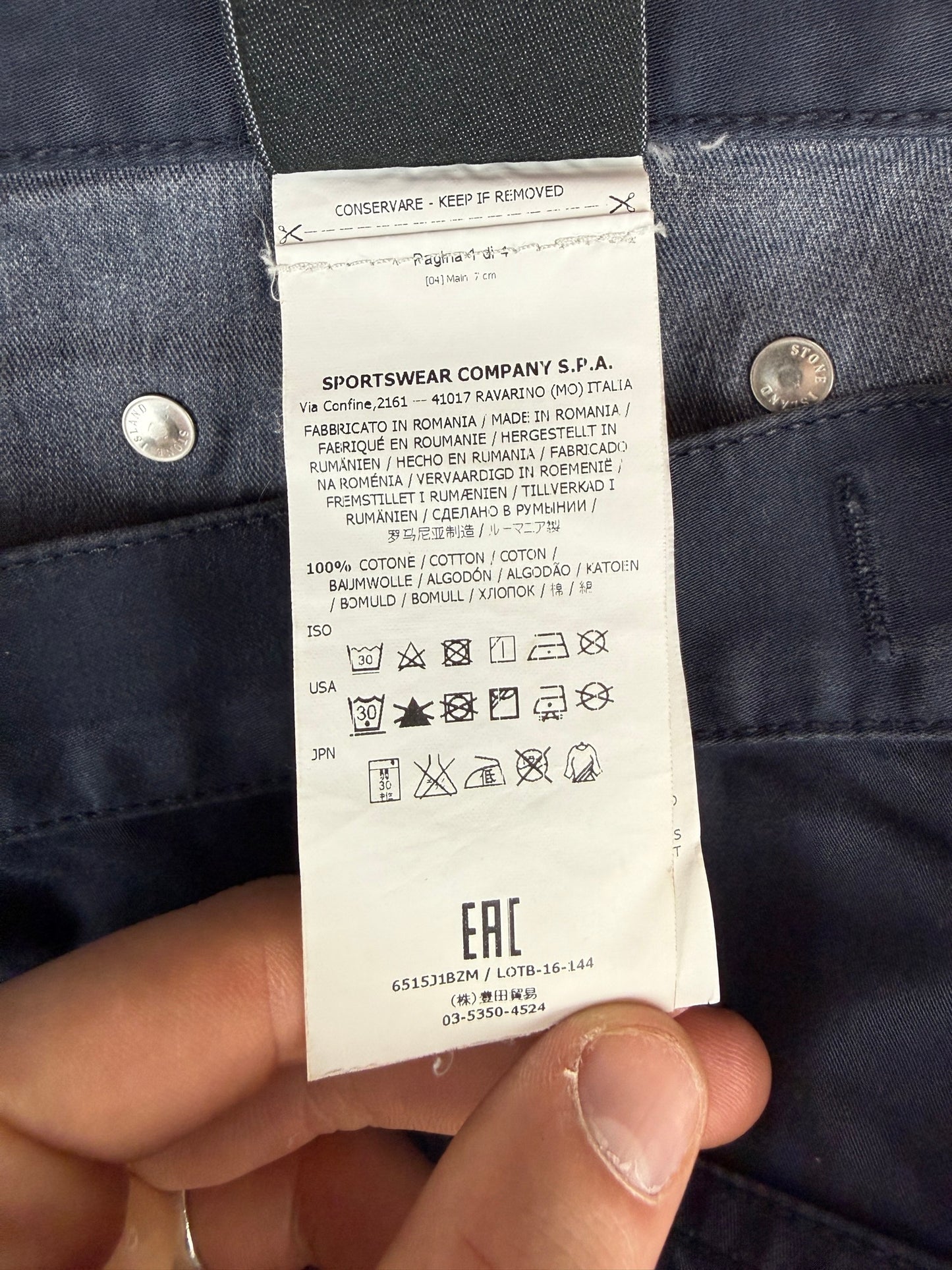 Jeans blu navy Stone Island - Taglia W32