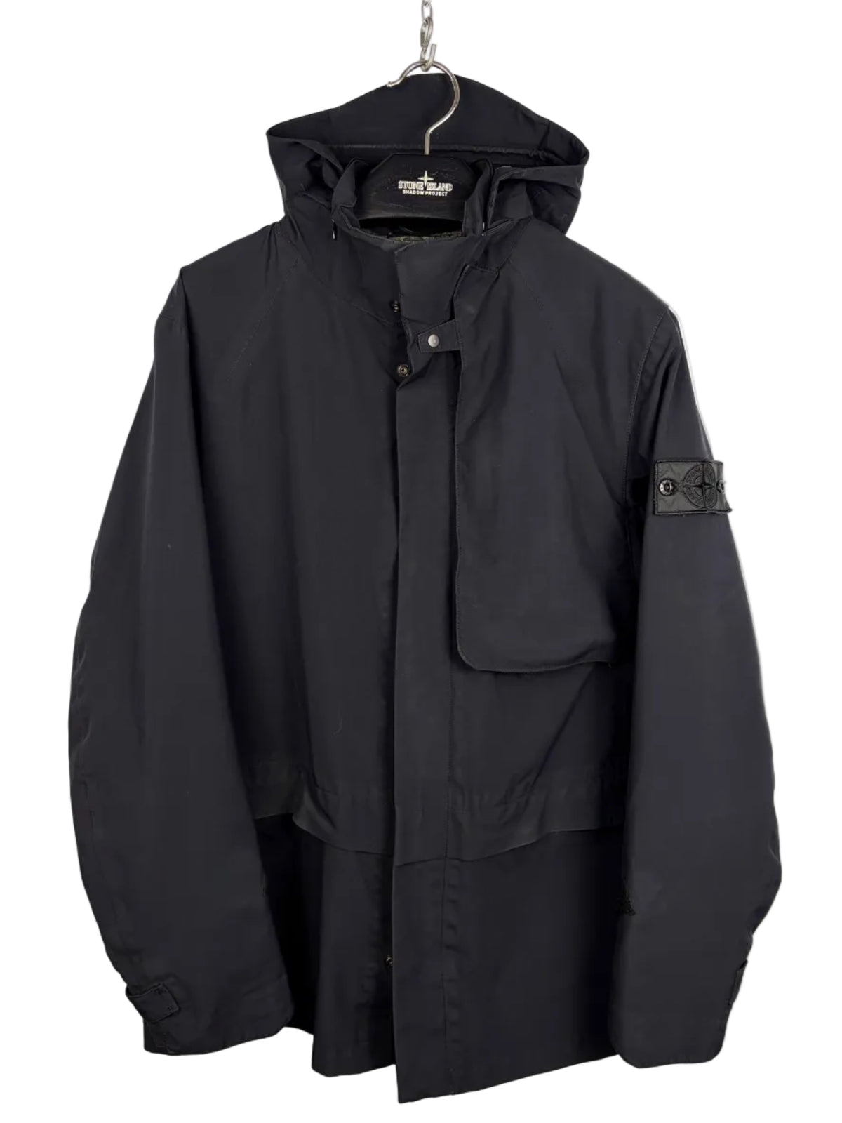 Stealth Jacket nera con chiusura a zip Stone Island Shadow Project - Taglia L