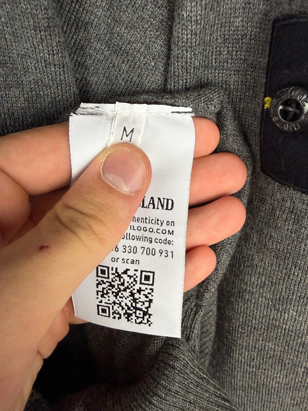 Maglione dolcevita grigio in 100% lana Stone Island - Taglia M
