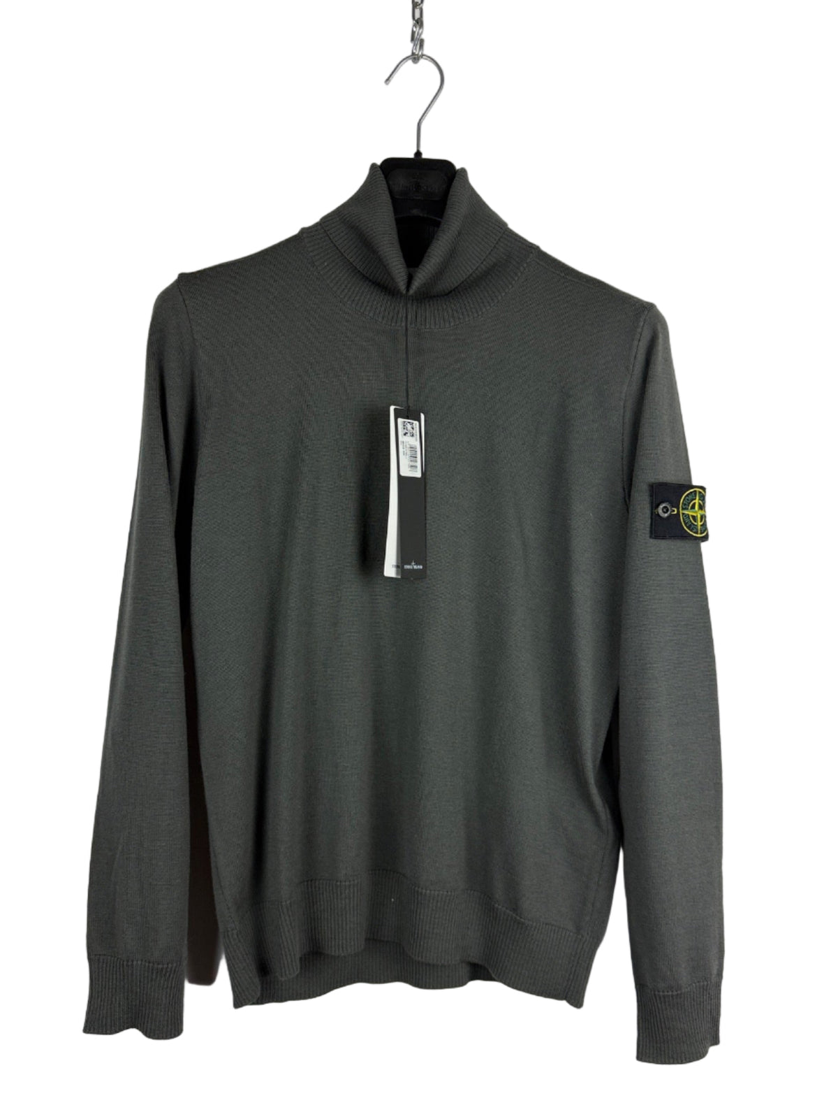 Maglione dolcevita grigio Stone Island (nuovo con cartellino) - Taglia S